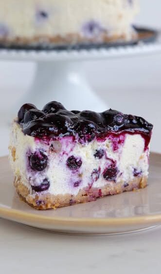 Baked Blueberry Cheesecake