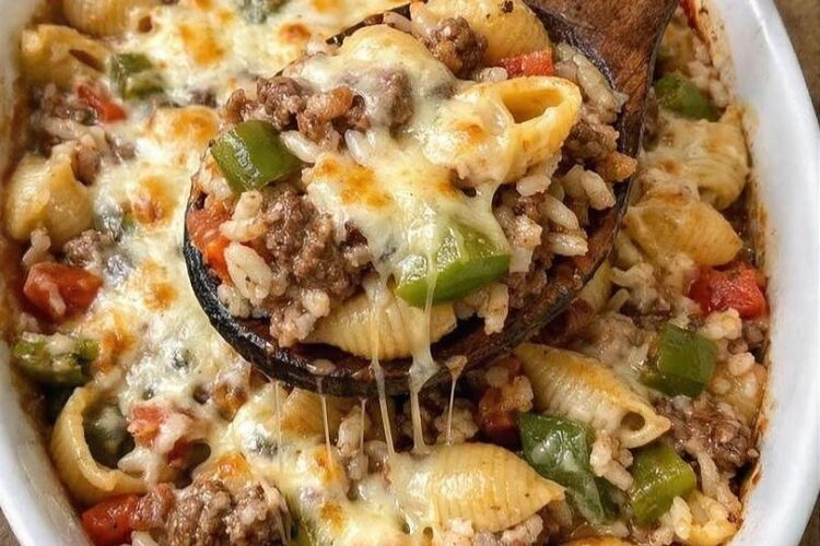 Oven-Baked 5-Ingredient Stuffed Pepper Pasta