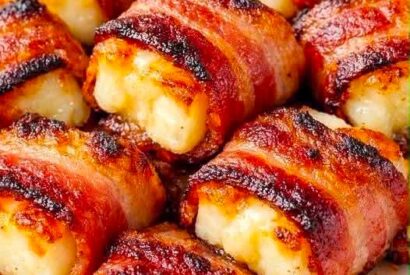 Thumbnail for Bacon-Wrapped Cream Cheese Bites A Sweet, Savory, and Irresistible Appetizer Made with Cream Cheese, Crispy Bacon, and Brown Sugar