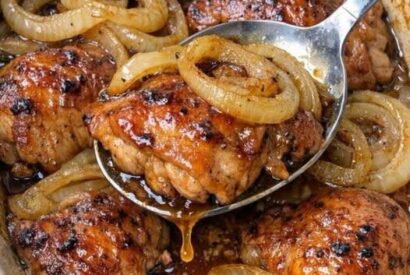 Thumbnail for Classic 3-Ingredient Chicken Charleston A Retro, Comforting, and Easy One-Pan Baked Dinner Made with Tender Chicken, Sweet Onions, and a Glossy Tangy Sauce